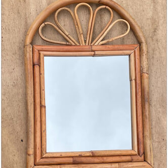 Bamboo & rattan mirror