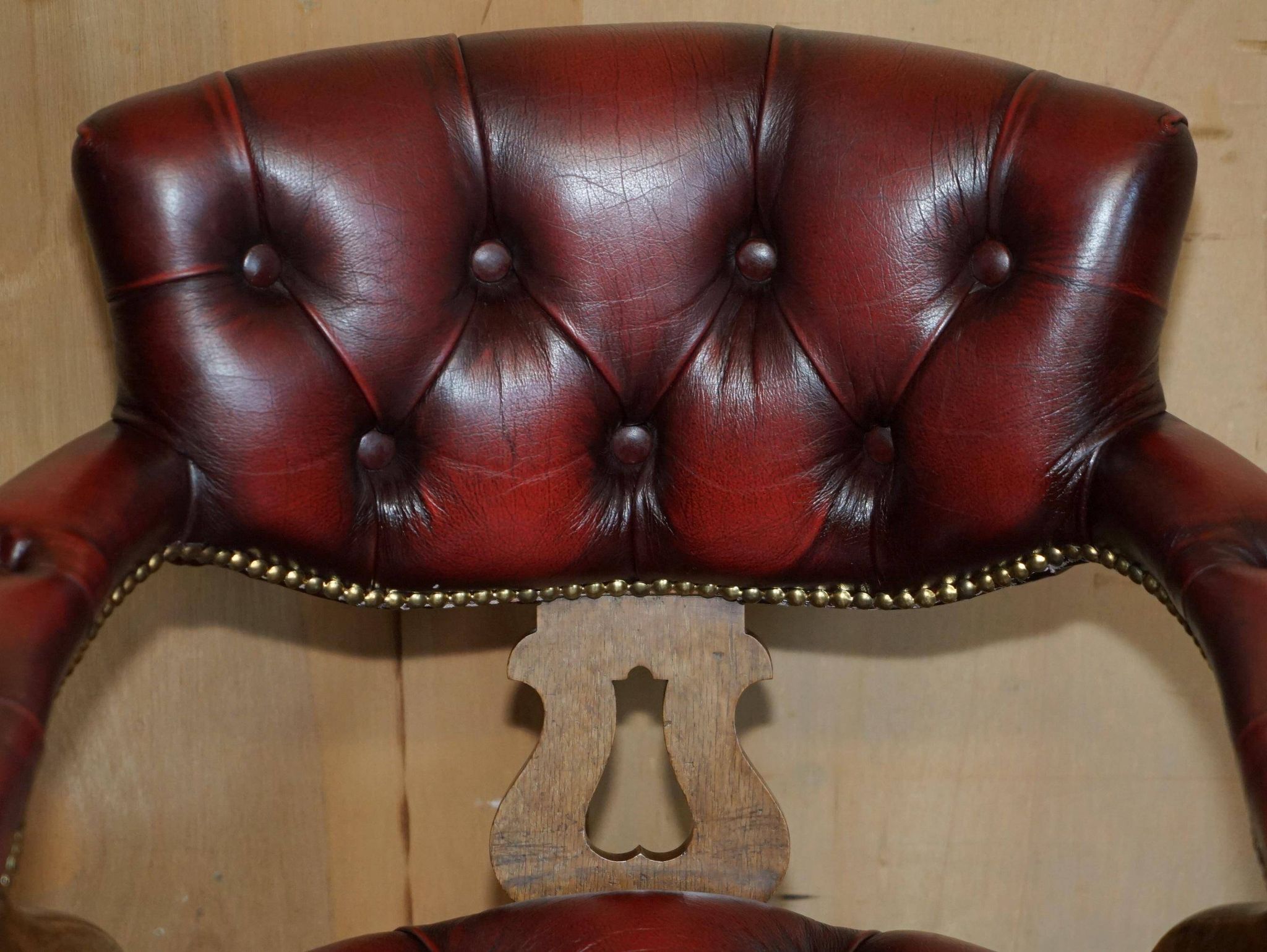 Victorian Chesterfield leather captain's chair