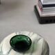 Bol vintage en verre de Murano, vert émeraude, Vetrerie Empoli fabriqué en Italie