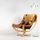 Fauteuil skippers des années 70 chêne