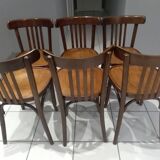 Suite of 6 Chairs of vintage Bistrot 1960