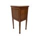 Antique French Oak Bedside Table With Marble Top, early 1900s