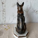 Large Vintage German Shepherd Statuette