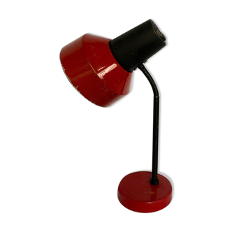 Red metal lamp