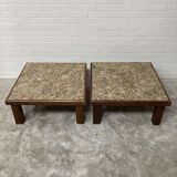 Brutalist coffee tables, set of 2