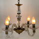 50's vintage glass and brass suspension