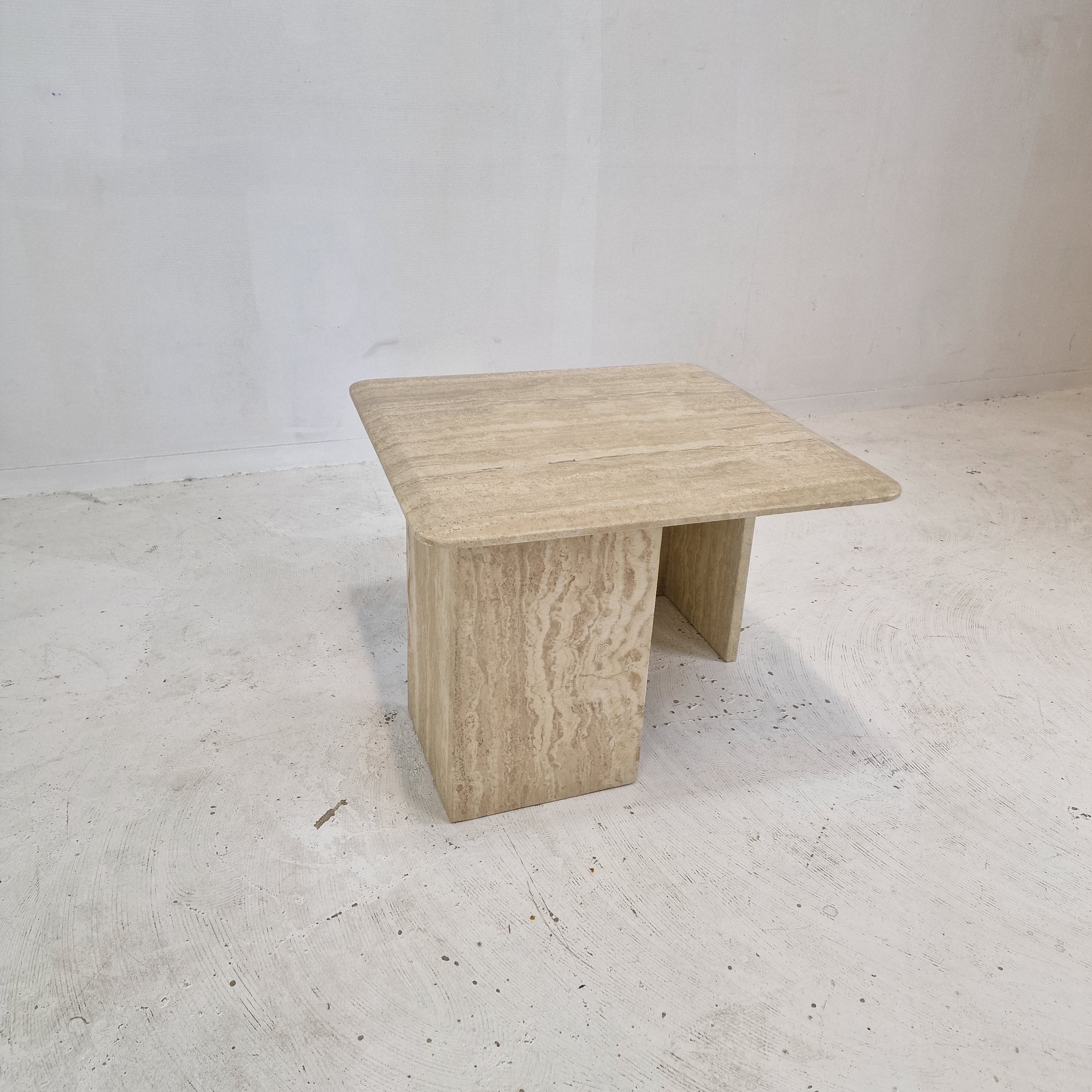 Italian Travertine Coffee Table, 1980's