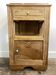 Provincial antique bedside table in walnut, with a red marble top.