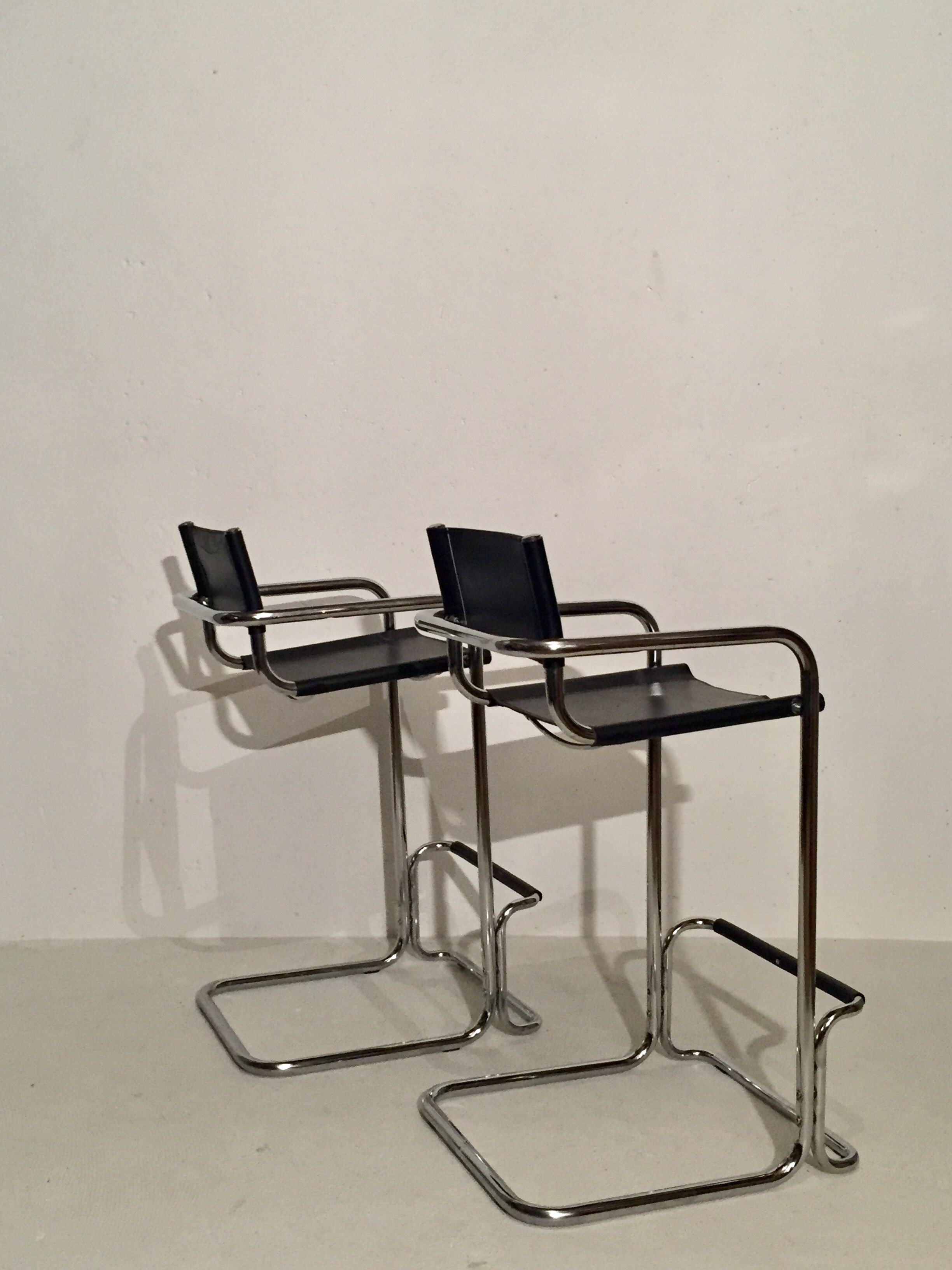 Pair of Cantilever Mart Stam bar stools