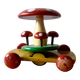 Jouet à tirer en bois vintage - Champignon - 1960