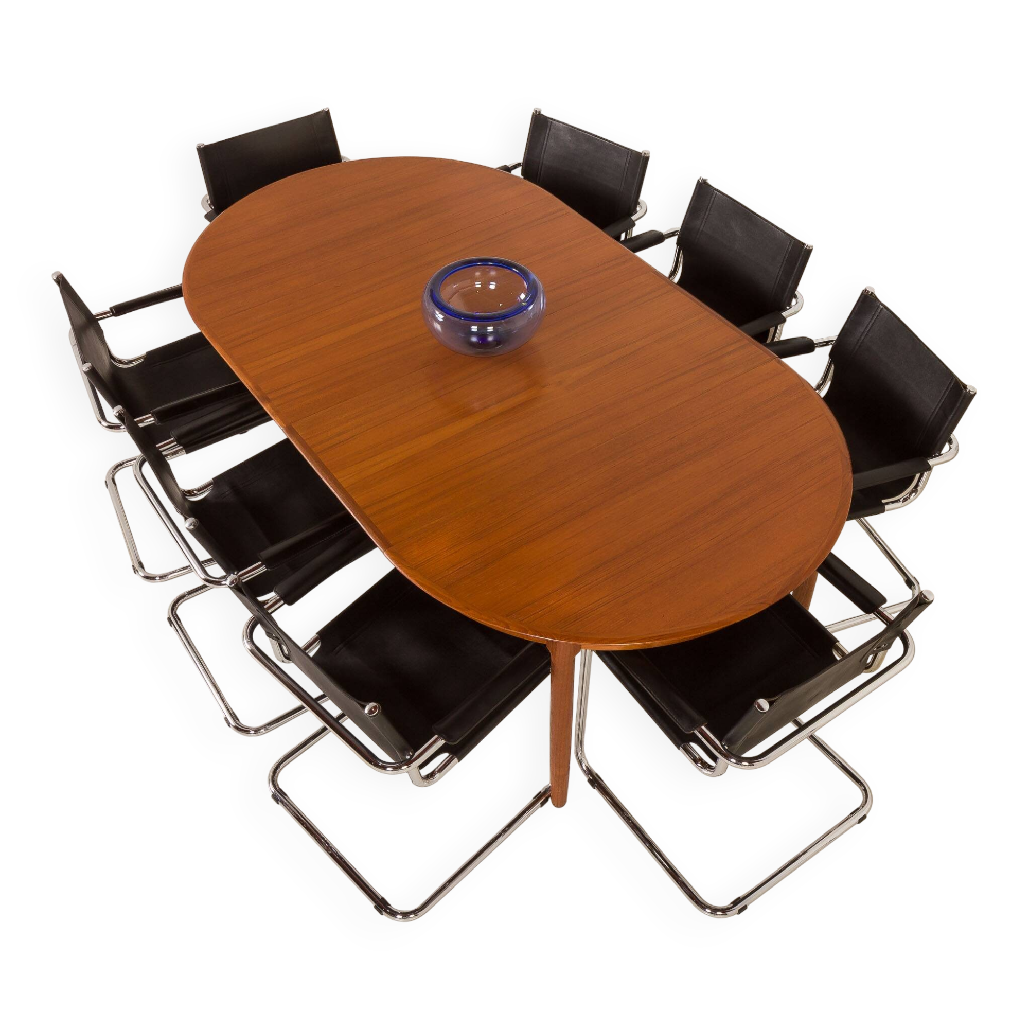 Bauhaus style Italian chairs attr. to Matteograssi, set of 8, 1970s