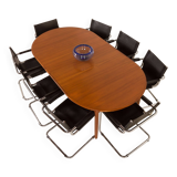 Bauhaus style Italian chairs attr. to Matteograssi, set of 8, 1970s