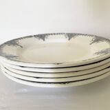 Flat ironstone plates bft 19th century