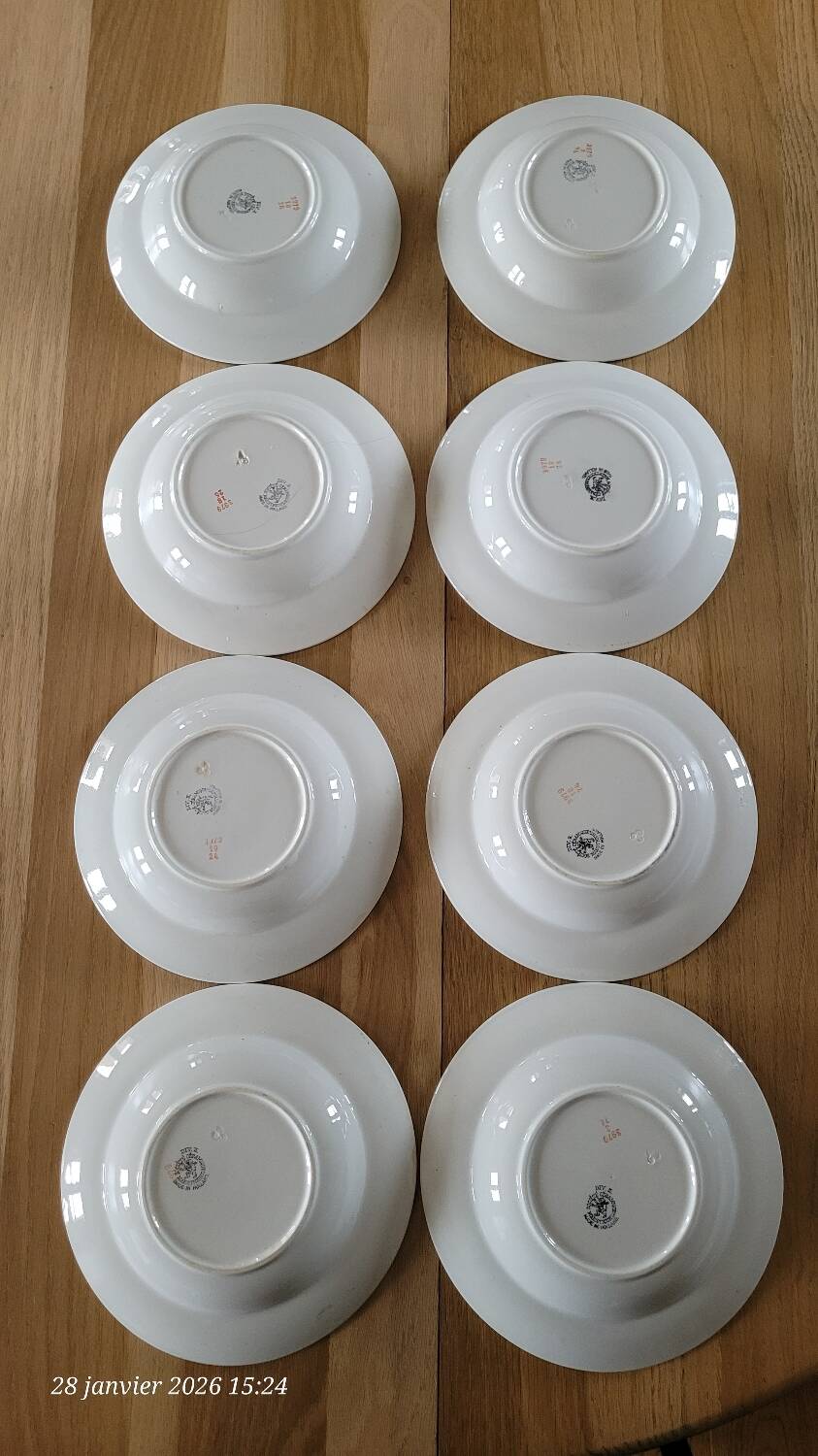 8 deep plates Sté Céramique Maestricht