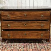 Commode Empire en acajou et dessus marbre XIXème
