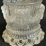 Candy pot in molded crystal St Louis Bacchus