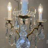 Small chandelier in bronze and crystal