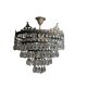 Bronze and crystal ceiling chandelier