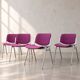 Set of 4 DSC 106 chairs by Castelli