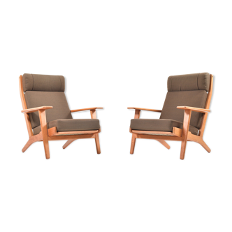 Pair of chairs GE-290 teak by Hans J. Wegner