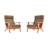 Pair of chairs GE-290 teak by Hans J. Wegner