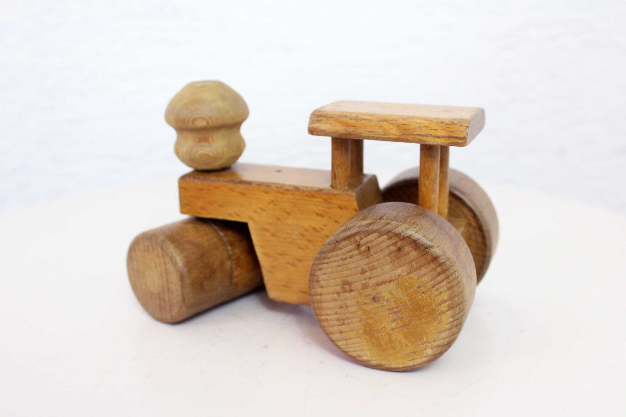 Old wooden toy "Spielgut", vintage tractor