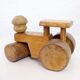 Old wooden toy "Spielgut", vintage tractor