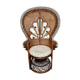 Fauteuil peacock en rotin , vers 1960