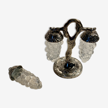 Pepper saltwork glass - silver metal