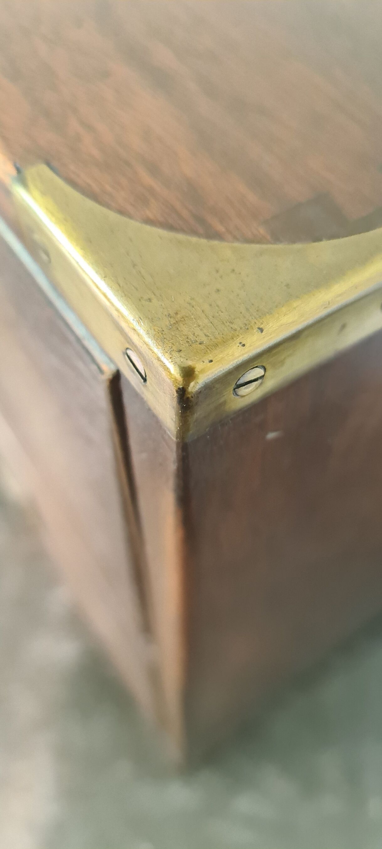 Pair of vintage military campaign wooden nightstands by reprodux england