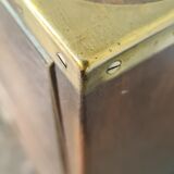 Pair of vintage military campaign wooden nightstands by reprodux england