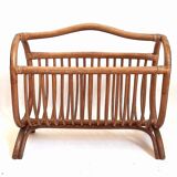 1960s rattan magazine rack