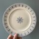 Series of 12 flat plates XIXth earthenware Terre de Fer Clairefontaine