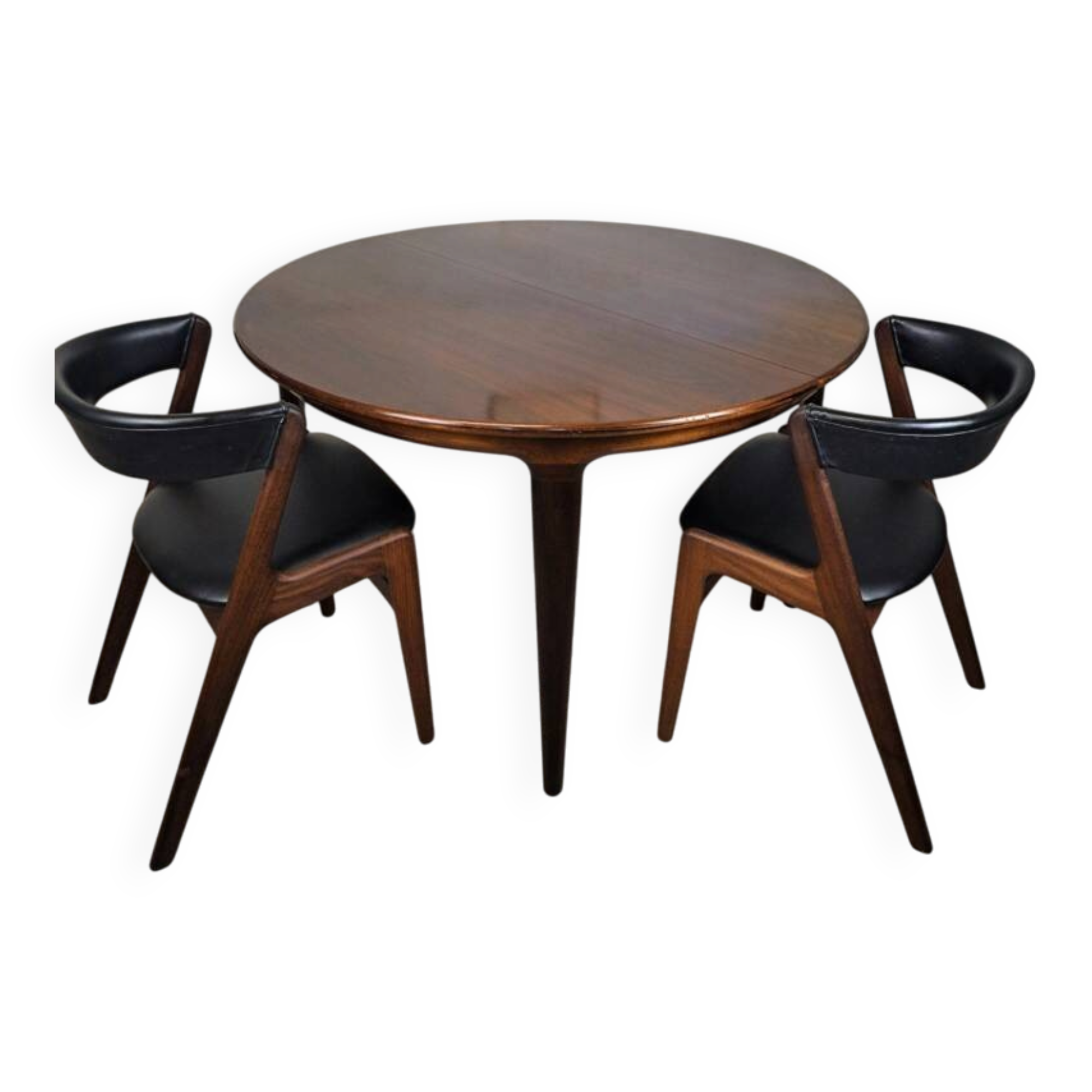 Extendable rosewood table, designed by J. Andersen, Denmark, 1960s