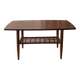 Teak coffee table with woven top
