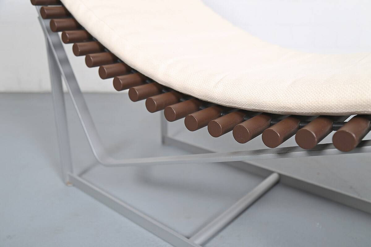 German Spine Back Lounge Chair Chaiselongue by Peter Strassl 70s