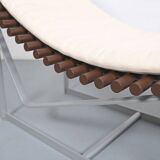 German Spine Back Lounge Chair Chaiselongue by Peter Strassl 70s