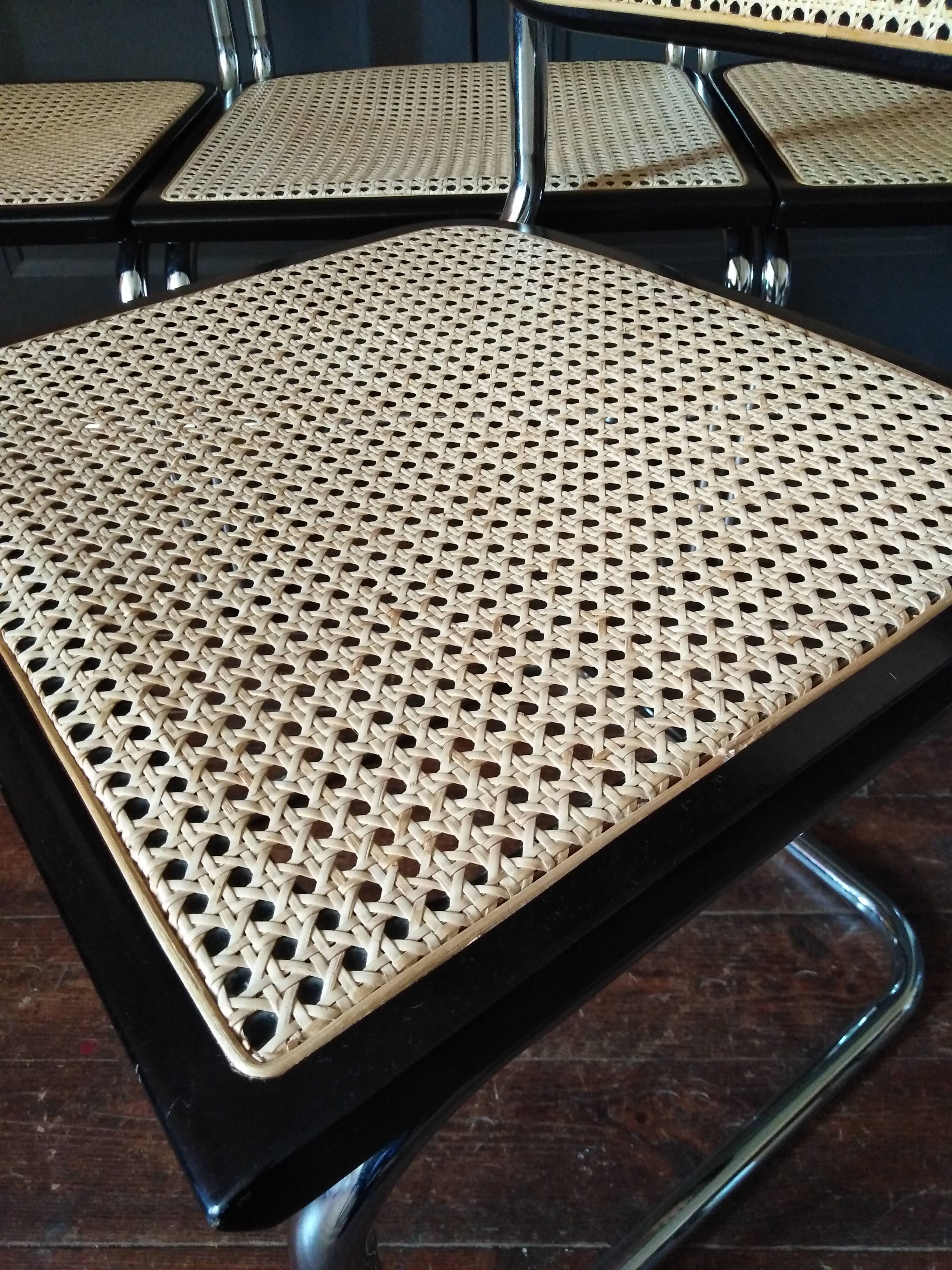 4 chairs Marcel Breuer B32 Cesca 1970