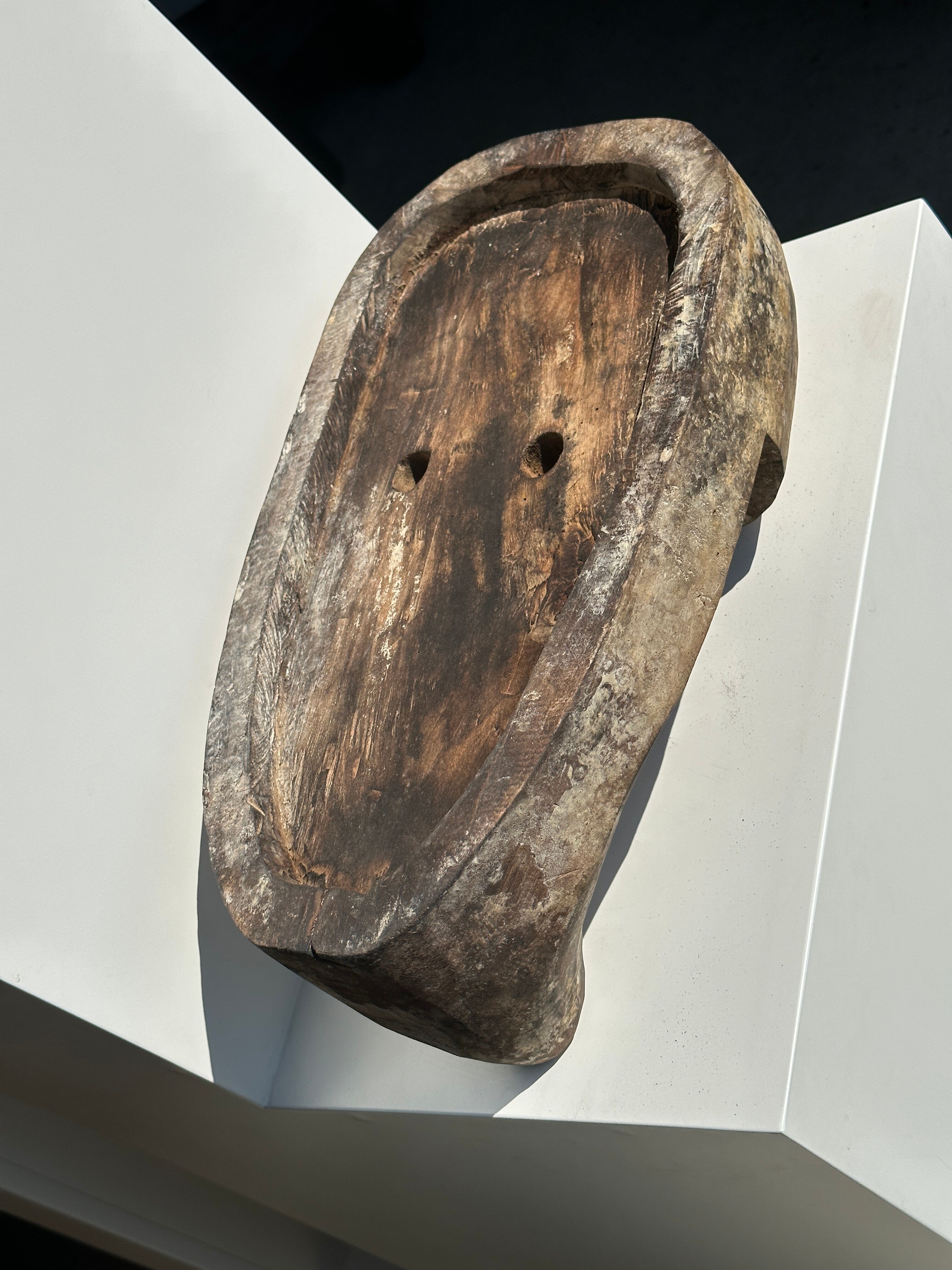 Large Timor mask in patinated wood H:50cm (2)