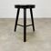 Industrial metal and wood tripod stool
