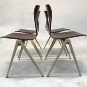 Lot of 4 vintage chairs Galvanitas S22 in the Netherlands