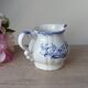 Old Milk Jug, Creamer, Jug, Sarraguemines Lancaster Vintage Blue Flowers Decor