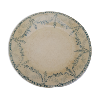 Assiette creuse en faïence de Creil & Montereau service mignon Labrador diam 23 cm