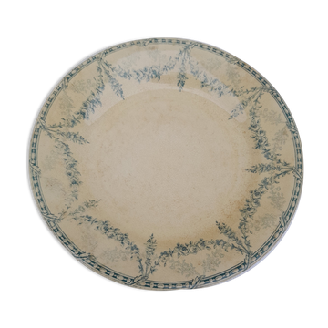 Hollow plate in earthenware from Creil & Montereau cute service Labrador diam 23 cm