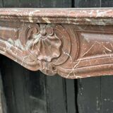 Louis XV Style Fireplace In Rance Marble, Circa 1880
