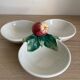 Tripod ceramic aperitif plate from Bassano (Italy) – Apple decor