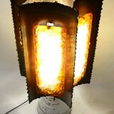 Brutalist design lamp in ceramic and metal - Accolay