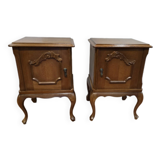 Pair of vintage 60s oak bedside tables