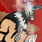 Enamelled advertising plate