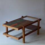 ceramic and glass coffee table